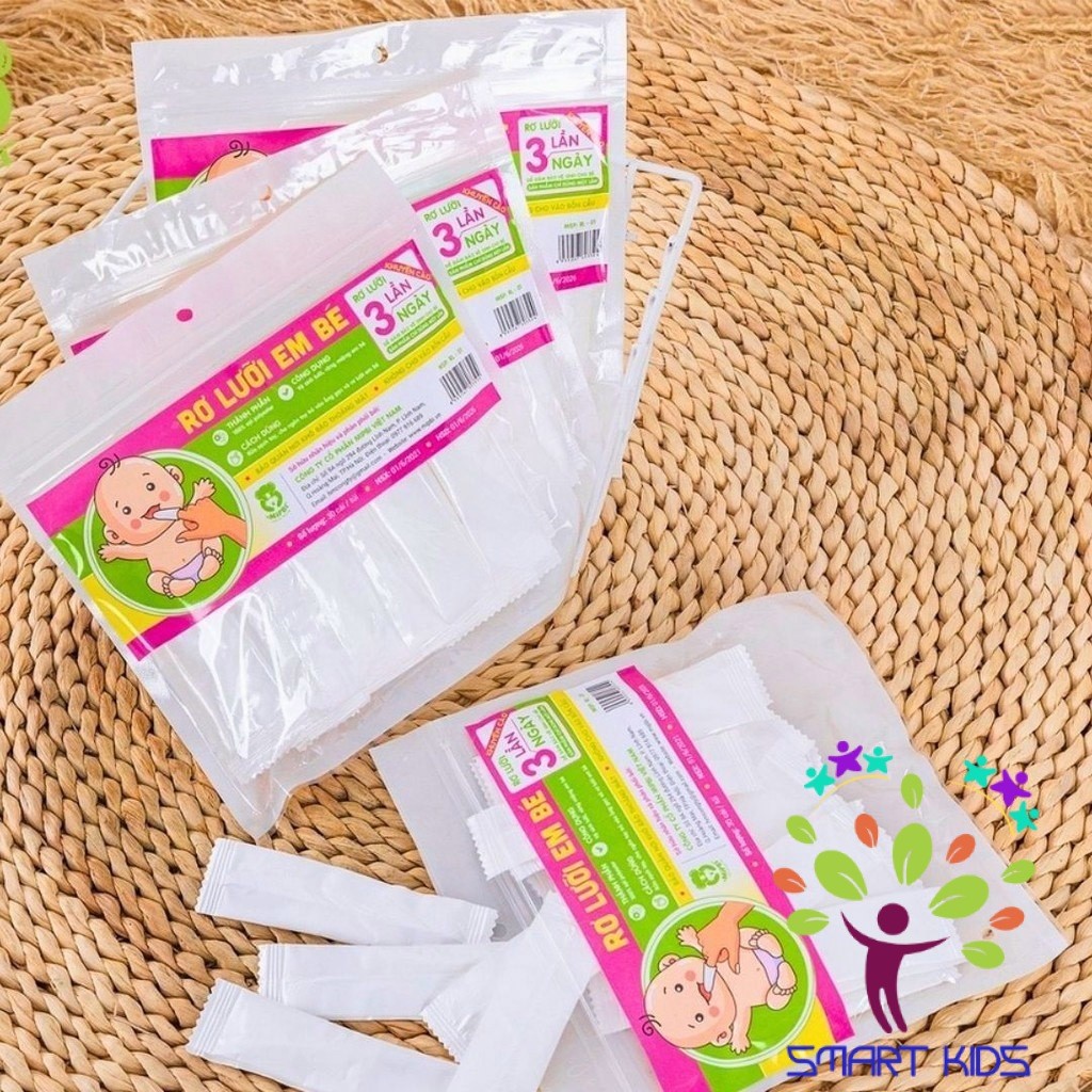 Gạc Rơ Lưỡi Khô Mipbi Túi 30 Chiếc An Toàn Cho Bé Sơ Sinh