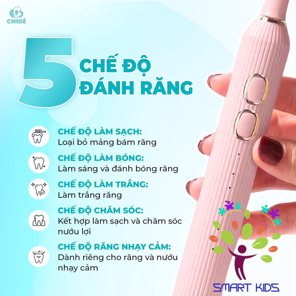 Bàn Chải đánh Răng điện CHIBÉ Sonic 2 CB039