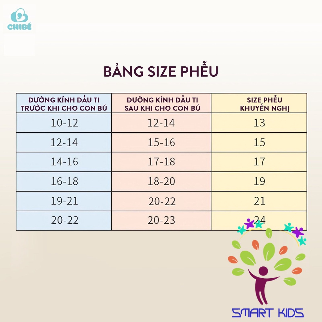 Đệm hạ size phễu máy hút sữa CHIBÉ