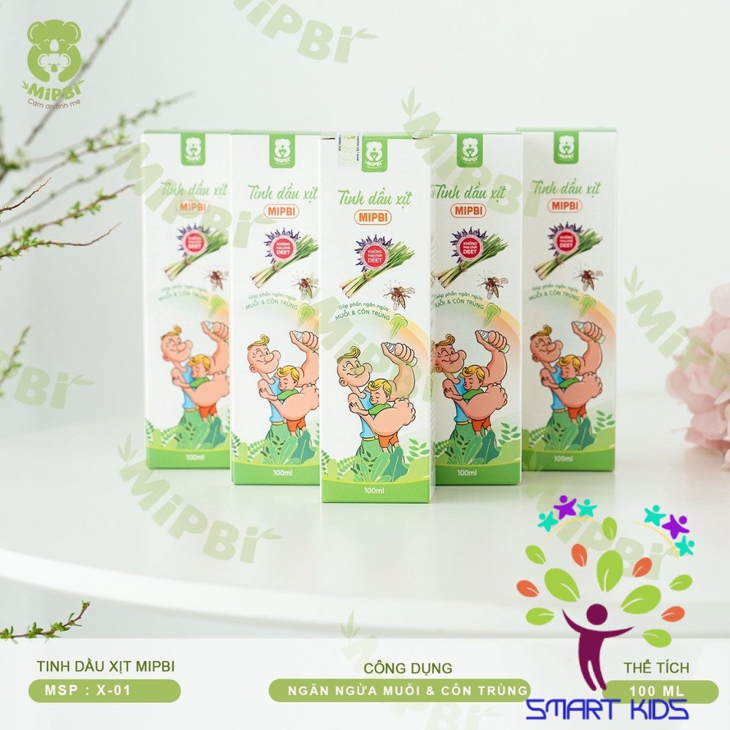 Tinh Dầu Xịt Muỗi Mipbi, Tinh Dầu đuổi Muỗi Mipbi 100ml An Toàn Cho Bé