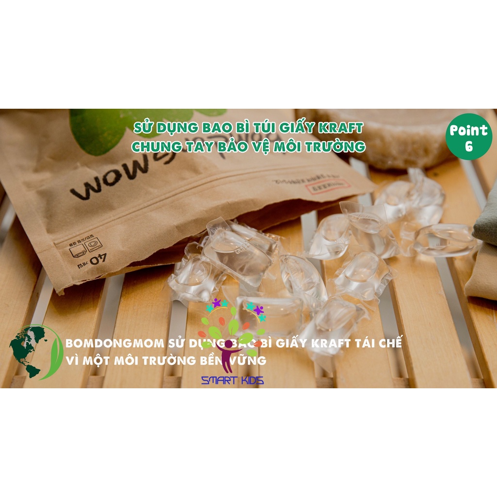 Viên Giặt Enzyme An Toàn Bomdongmom Sản Xuất Tại Hàn Quốc