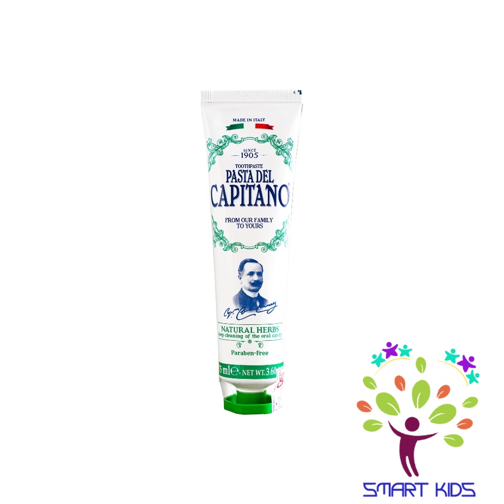 Kem đánh răng thảo dược tự nhiên Pasta del Capitano 1905 Natural Herbs Toothpaste