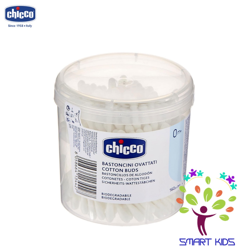 Tăm bông đầu tròn cho trẻ sơ sinh Chicco 0M+