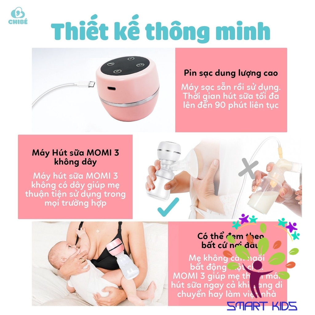 Máy hút sữa không dây CHIBÉ Momi 3 CB025