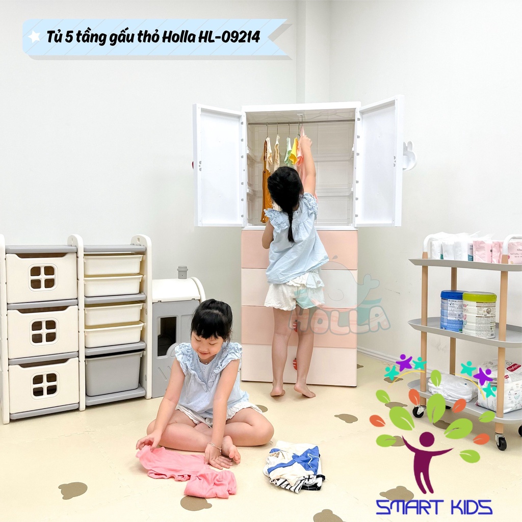 Tủ 5 Tầng Gấu Thỏ Holla HL-09214