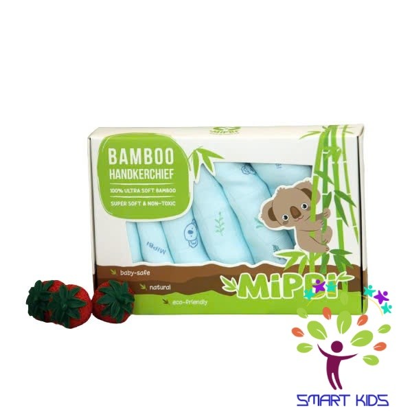 Khăn Sữa Mipbi 100% Sợi Tre Khăn Sữa Cho Bé Hộp 6 Khăn Kích Thước 30x30cm