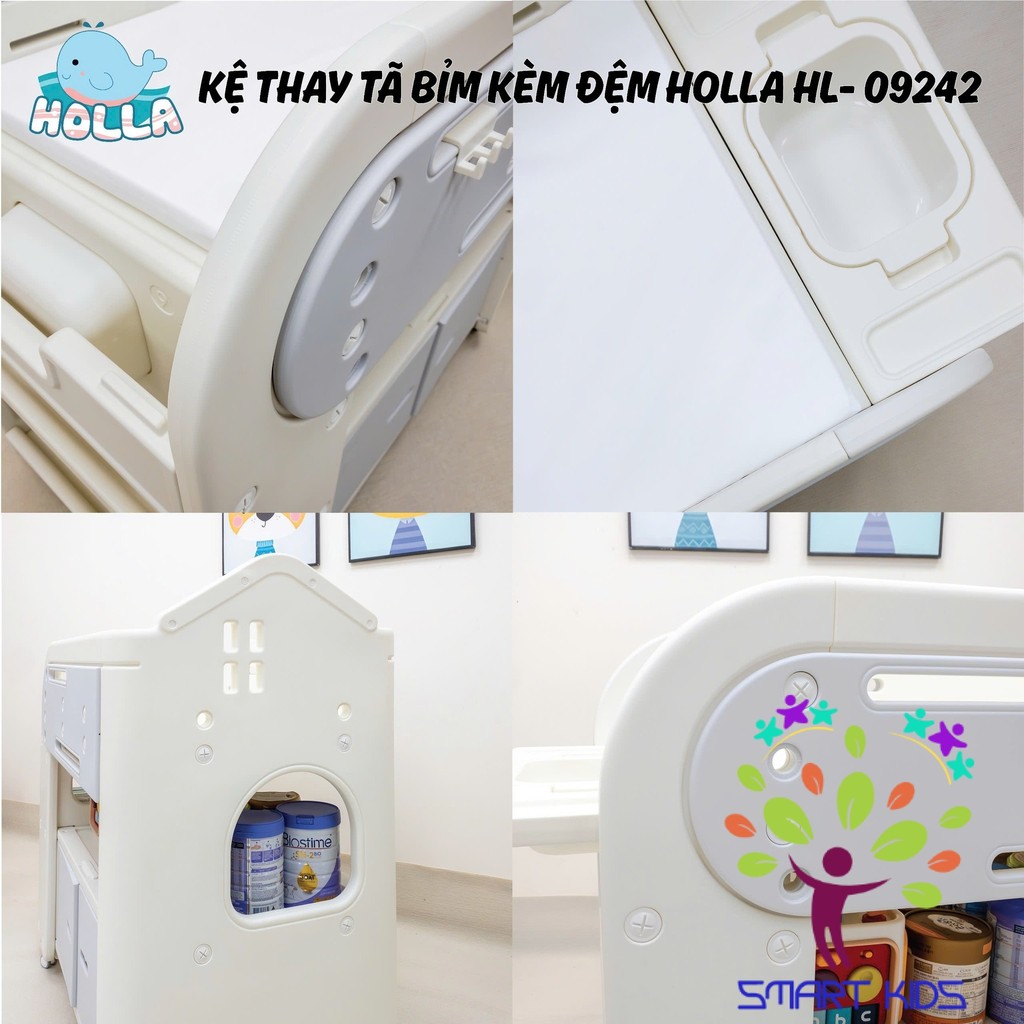 Kệ Thay Tã Bỉm Kèm đệm Holla HL-09242