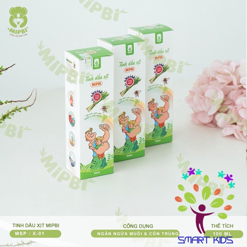 Tinh Dầu Xịt Muỗi Mipbi, Tinh Dầu đuổi Muỗi Mipbi 100ml An Toàn Cho Bé
