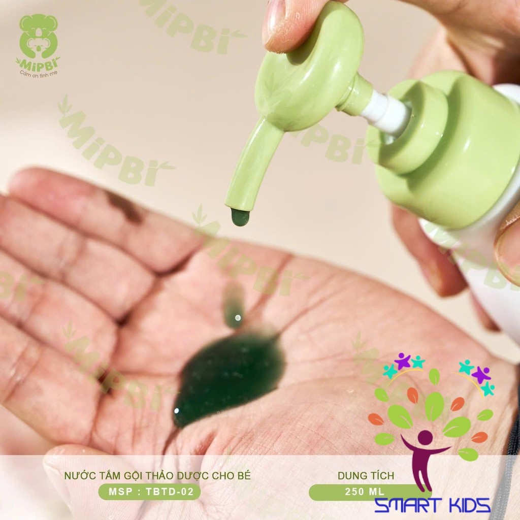 Nước Tắm Gội Thảo Dược Mipbi 250ml