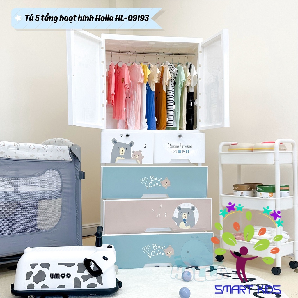 Tủ 5 Tầng Hoạt Hình Holla HL-09193