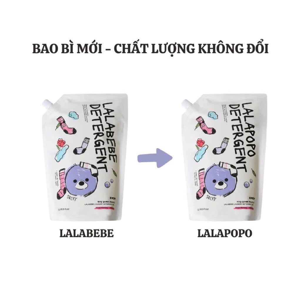 Nước Giặt Thuần Chay LALAPOPO K-mom Hàn Quốc