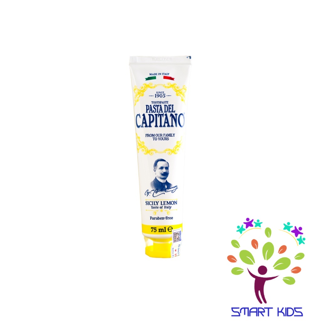 Kem đánh răng chiết xuất chanh hữu cơ Pasta del Capitano 1905 Sicily Lemon Toothpaste