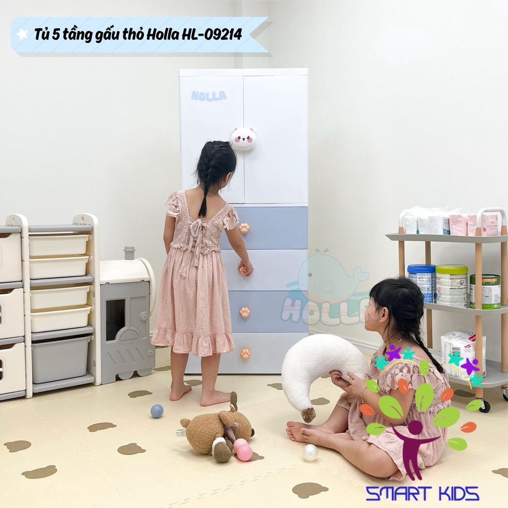 Tủ 5 Tầng Gấu Thỏ Holla HL-09214