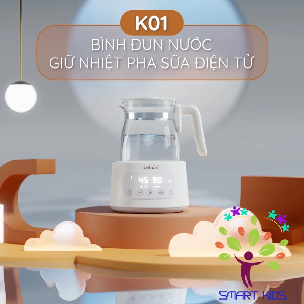 Bình đun nước giữ nhiệt pha sữa điện tử Beborn PRESTO 1 – K01 K01HB
