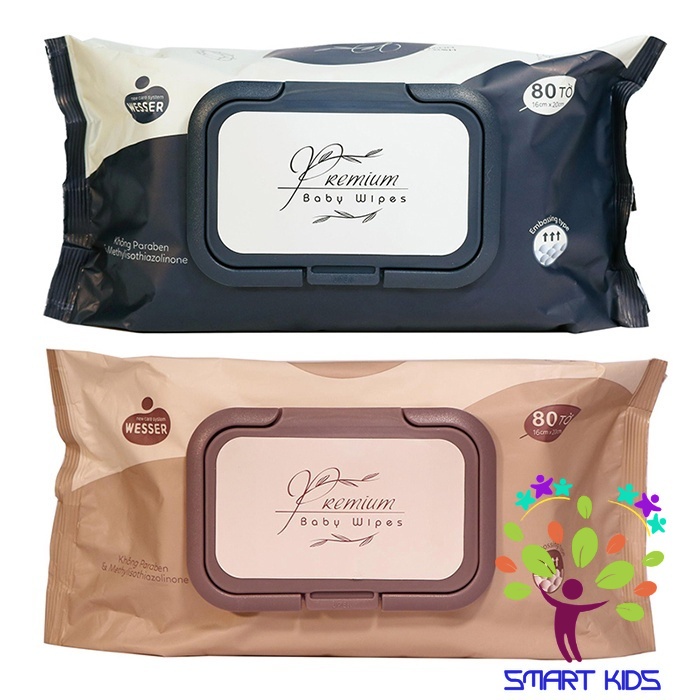 Khăn Ướt Cao Cấp Wesser 80 Tờ 72 Tờ