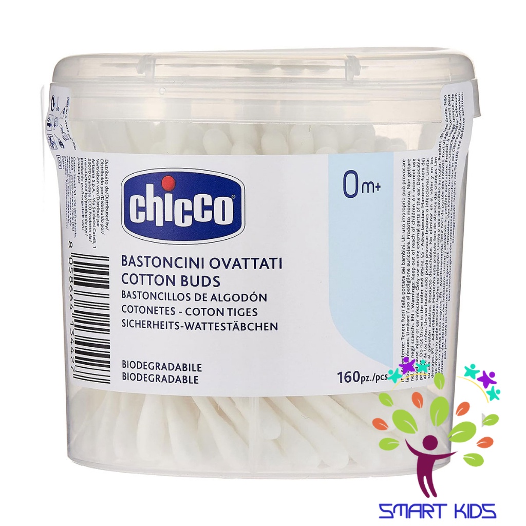 Tăm bông đầu tròn cho trẻ sơ sinh Chicco 0M+