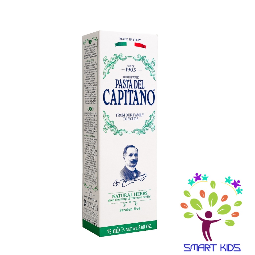 Kem đánh răng thảo dược tự nhiên Pasta del Capitano 1905 Natural Herbs Toothpaste