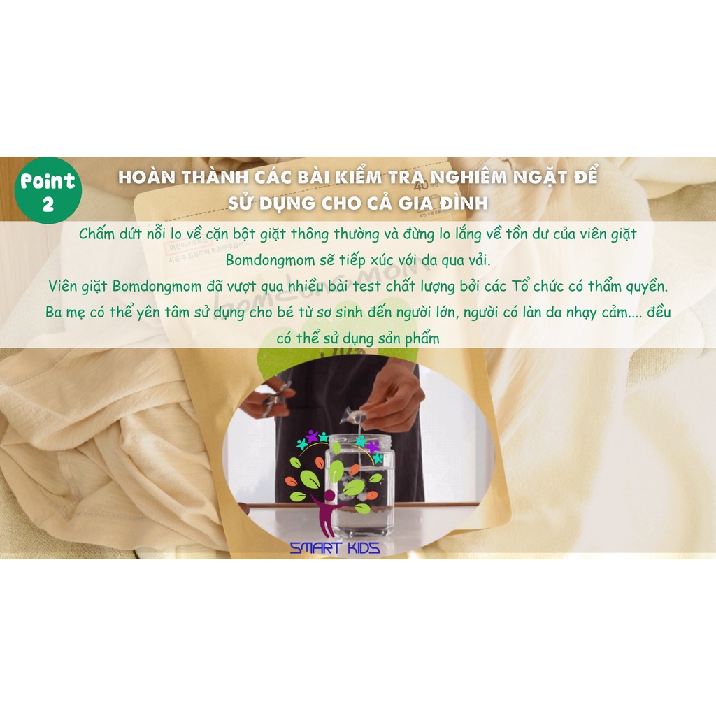 Viên Giặt Enzyme An Toàn Bomdongmom Sản Xuất Tại Hàn Quốc