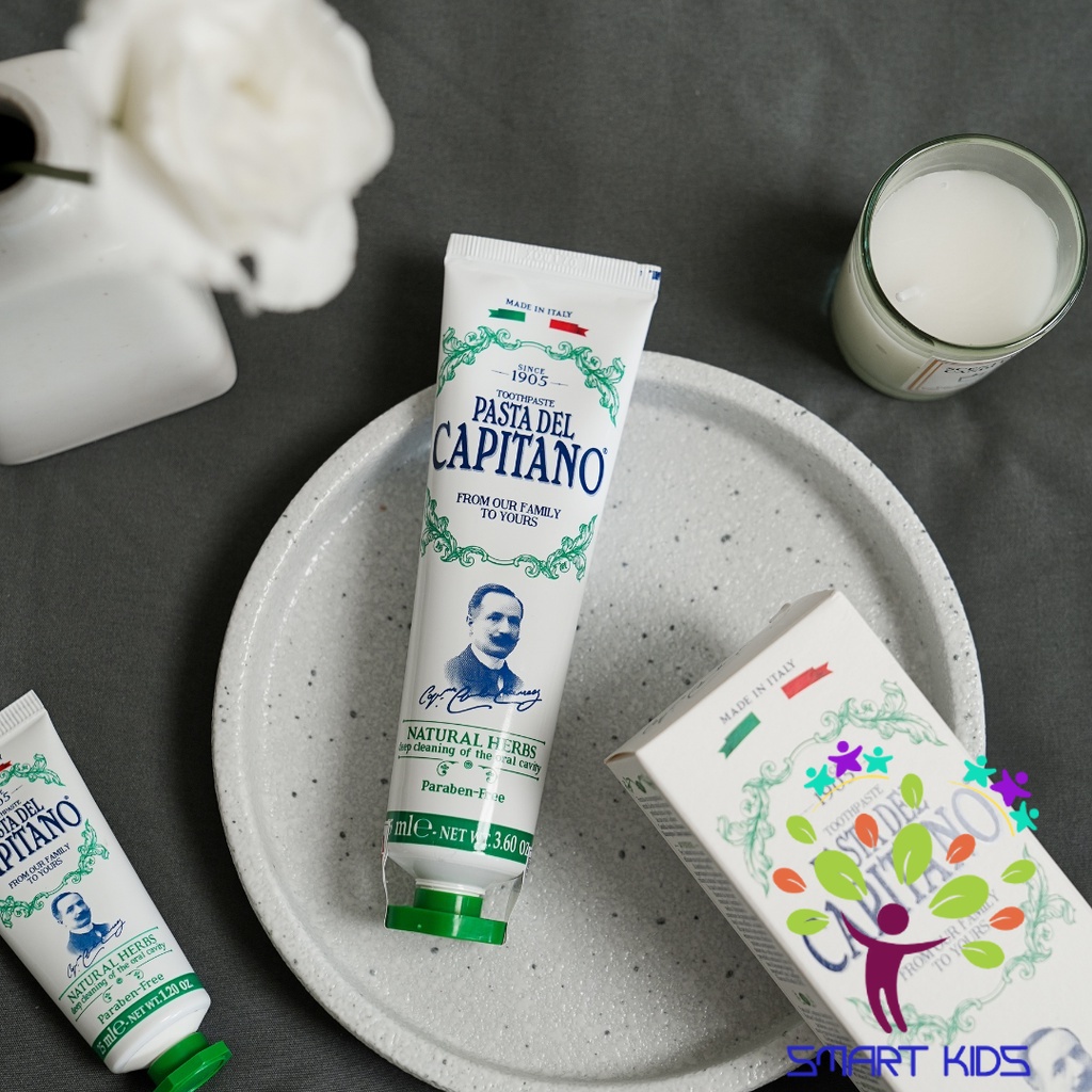 Kem đánh răng thảo dược tự nhiên Pasta del Capitano 1905 Natural Herbs Toothpaste