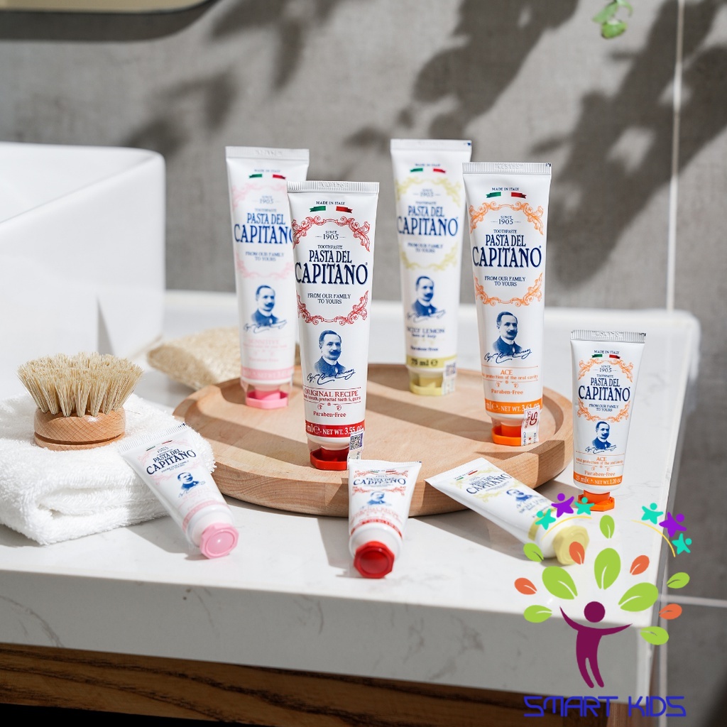 Kem đánh răng chiết xuất chanh hữu cơ Pasta del Capitano 1905 Sicily Lemon Toothpaste