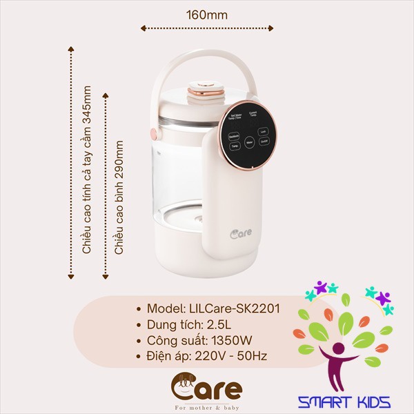 Máy đun Và Hâm Nước Pha Sữa LIL CARE 2,5L
