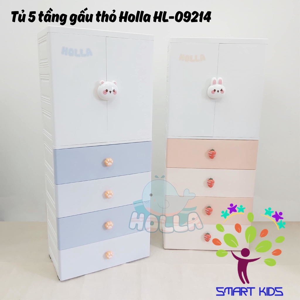 Tủ 5 Tầng Gấu Thỏ Holla HL-09214