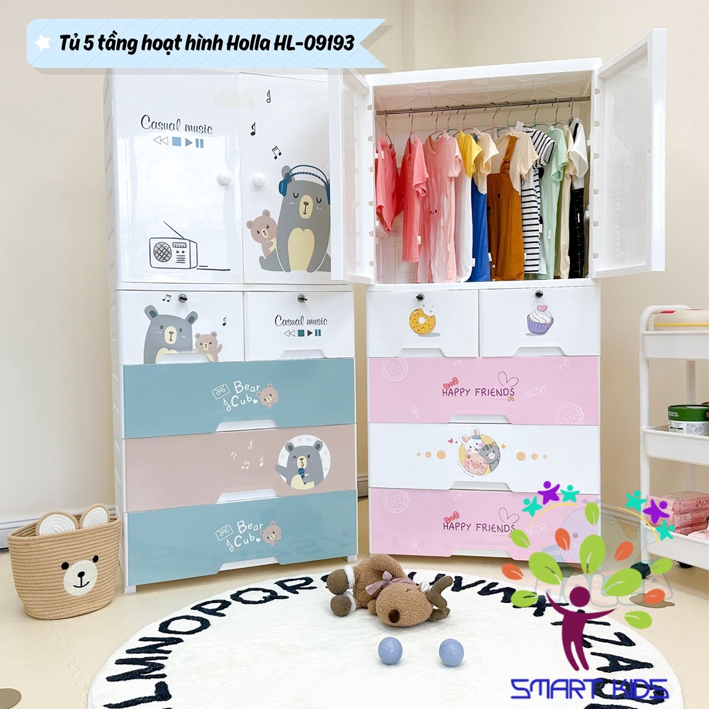 Tủ 5 Tầng Hoạt Hình Holla HL-09193