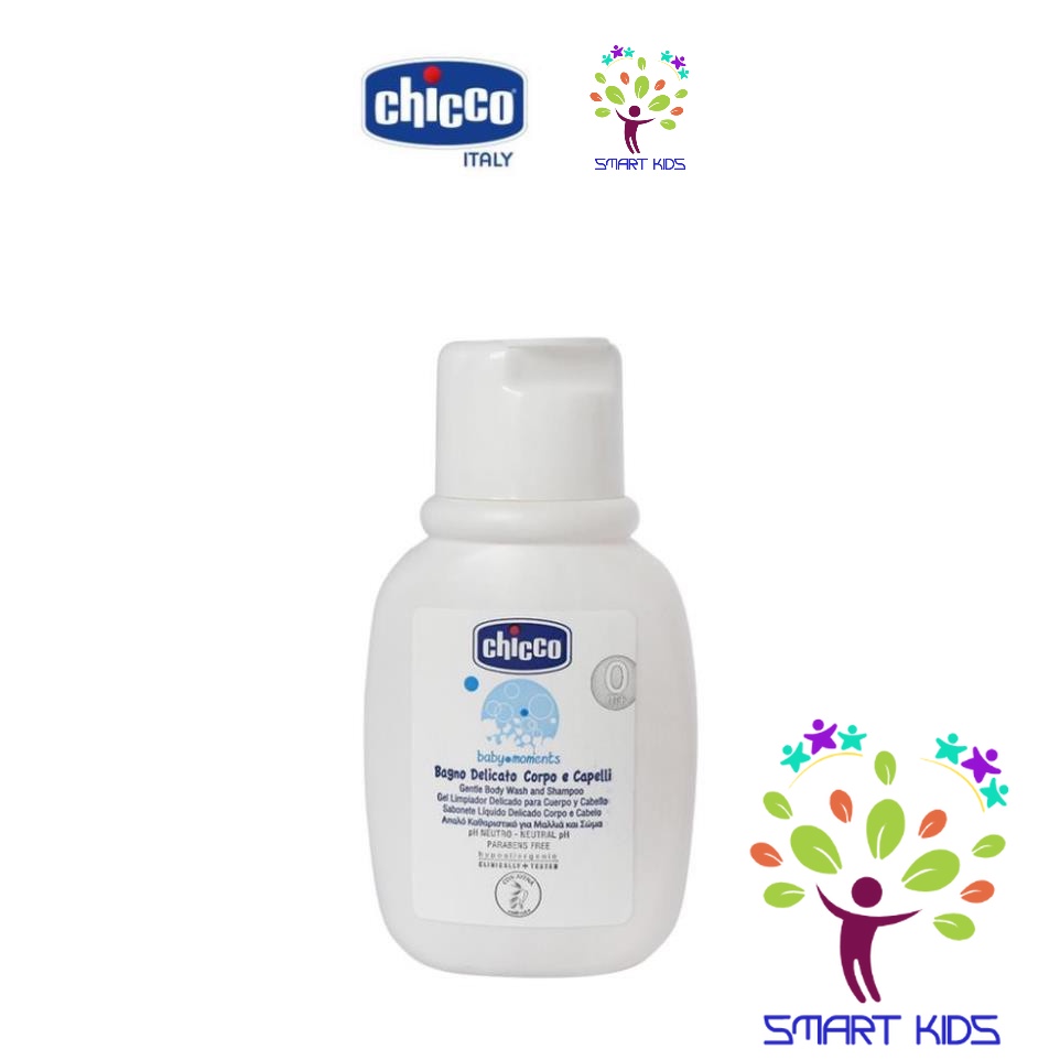 Sữa Tắm Gội Chiết Xuất Yến Mạch 0M+ Chicco - Chai Du Lịch 50ml