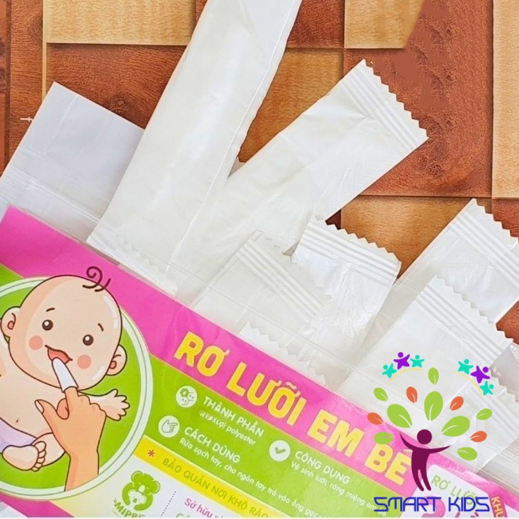 Gạc Rơ Lưỡi Khô Mipbi Túi 30 Chiếc An Toàn Cho Bé Sơ Sinh