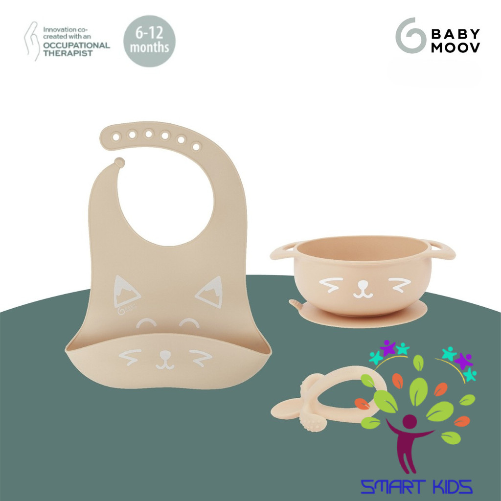 Set Ăn Dặm 3 Món Silicone Kit FIRST’ISY Dog/Fox Babymoov