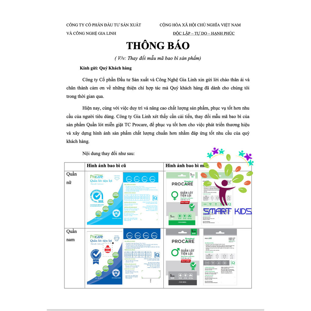 Set 5 Quần lót Cotton miễn giặt Procare (cho mẹ bầu đi sinh)