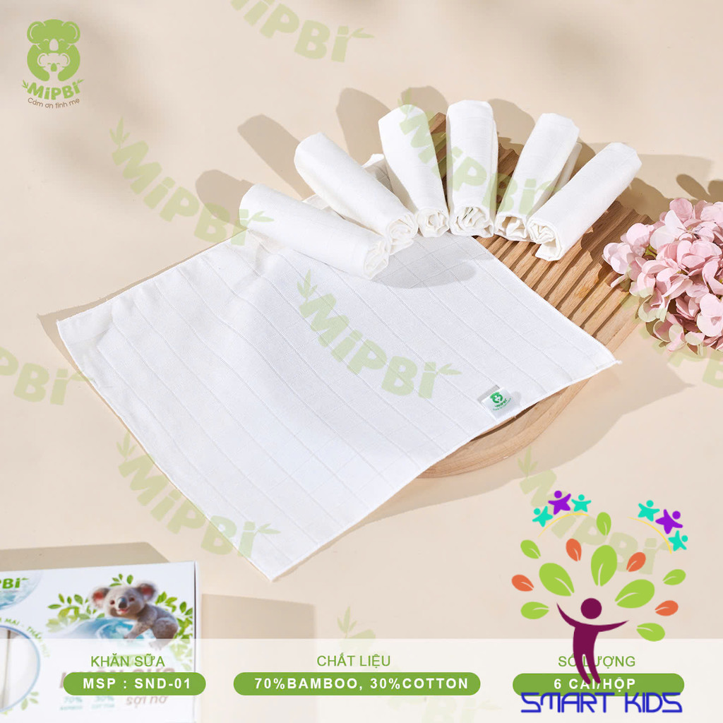 Khăn Sữa Sợi Nở Mipbi