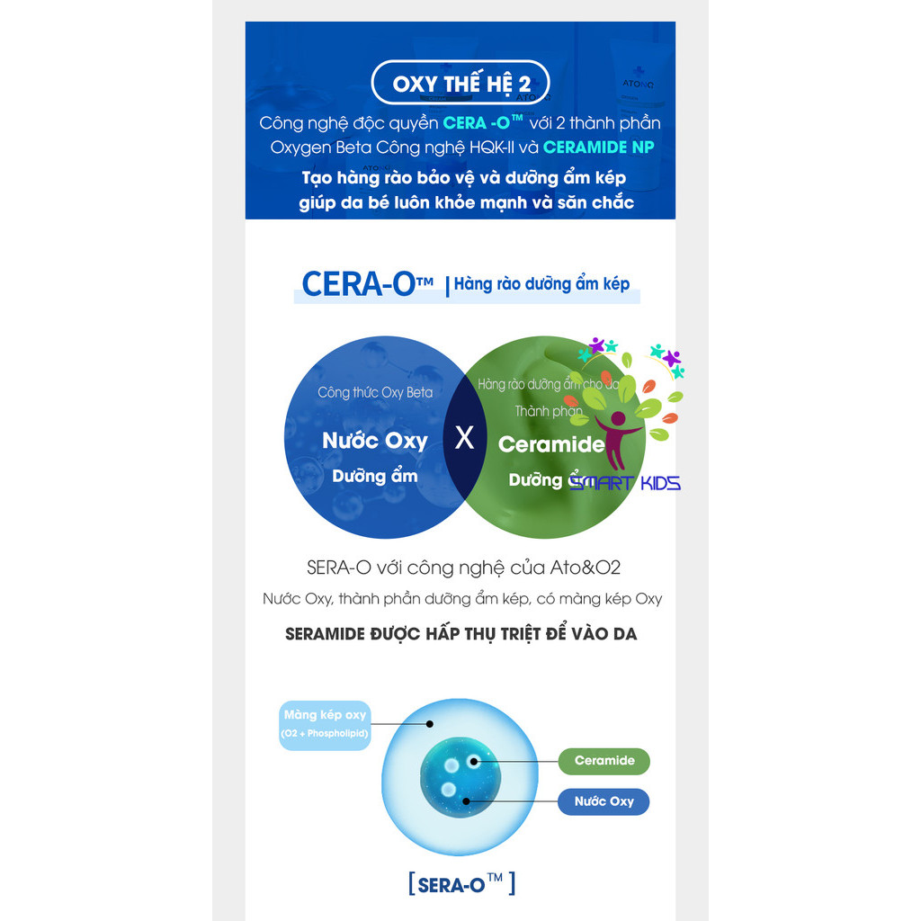 Sữa Tắm Gội 2-in-1 Oxygen ATONO2 Dịu Nhẹ Cho Bé Từ 0m+