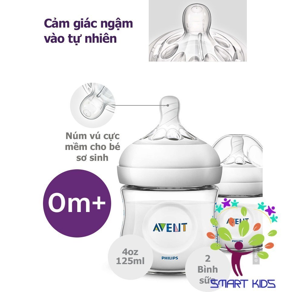 Bình sữa Philips Avent Natural mô phỏng tự nhiên 125ml 260ml 330ml hàng chính hãng