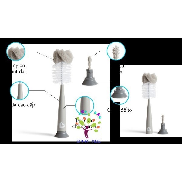 Chổi cọ 2in1 có mút munchkin