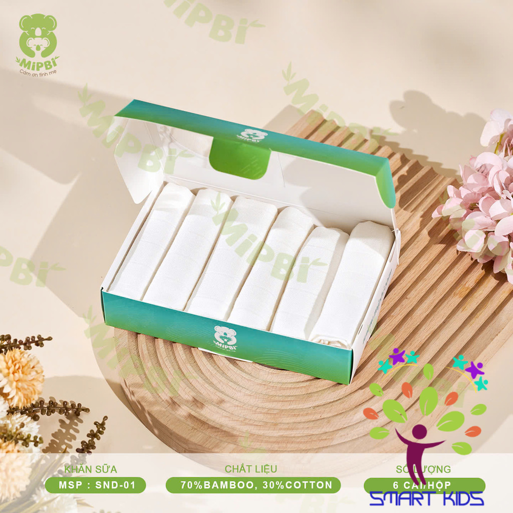 Khăn Sữa Sợi Nở Mipbi