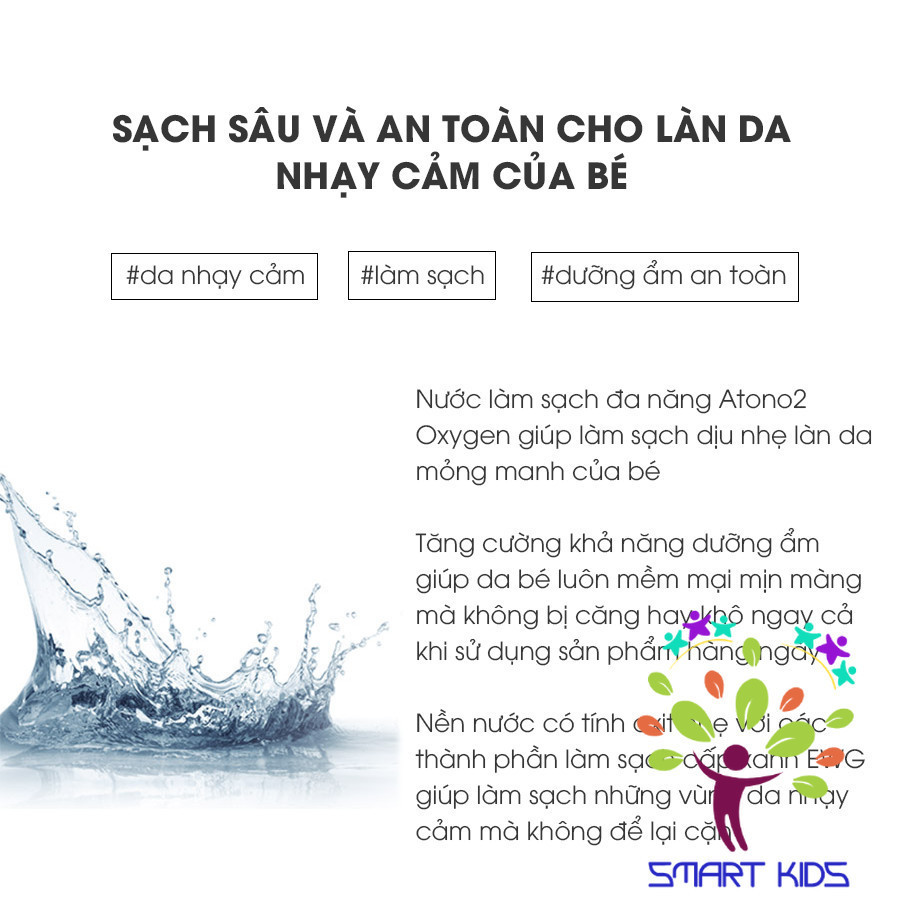 Nước Làm Sạch đa Năng ATONO2 Cho Bé Từ 0m+ 200ml