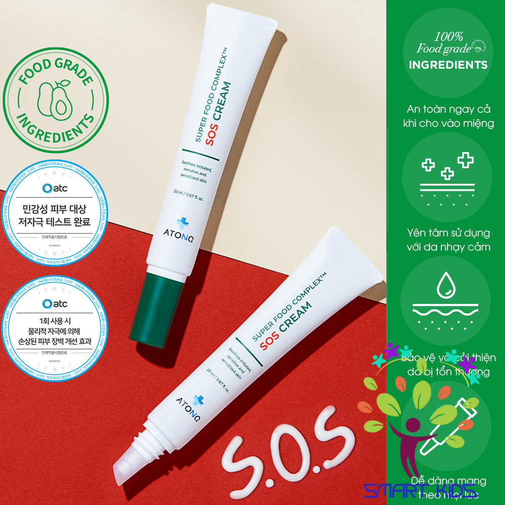 Kem Phục Hồi Chuyên Biệt Sos Cream ATONO2 Cho Bé TỪ 0M+ 20ml