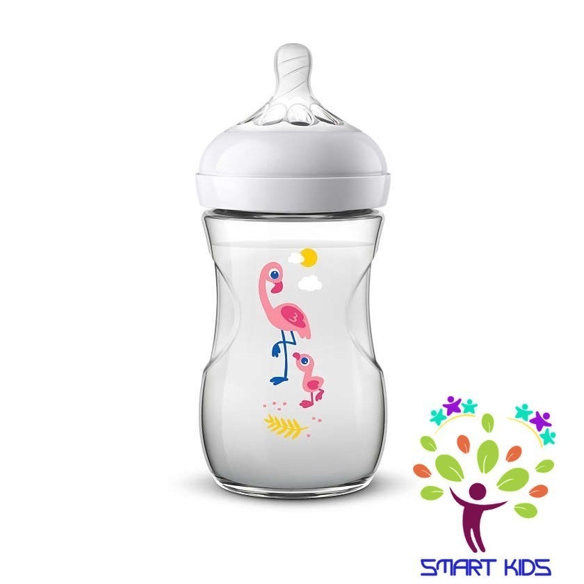 Bình sữa mô phỏng tự nhiên 260ml in hình hoạ tiết Philips Avent