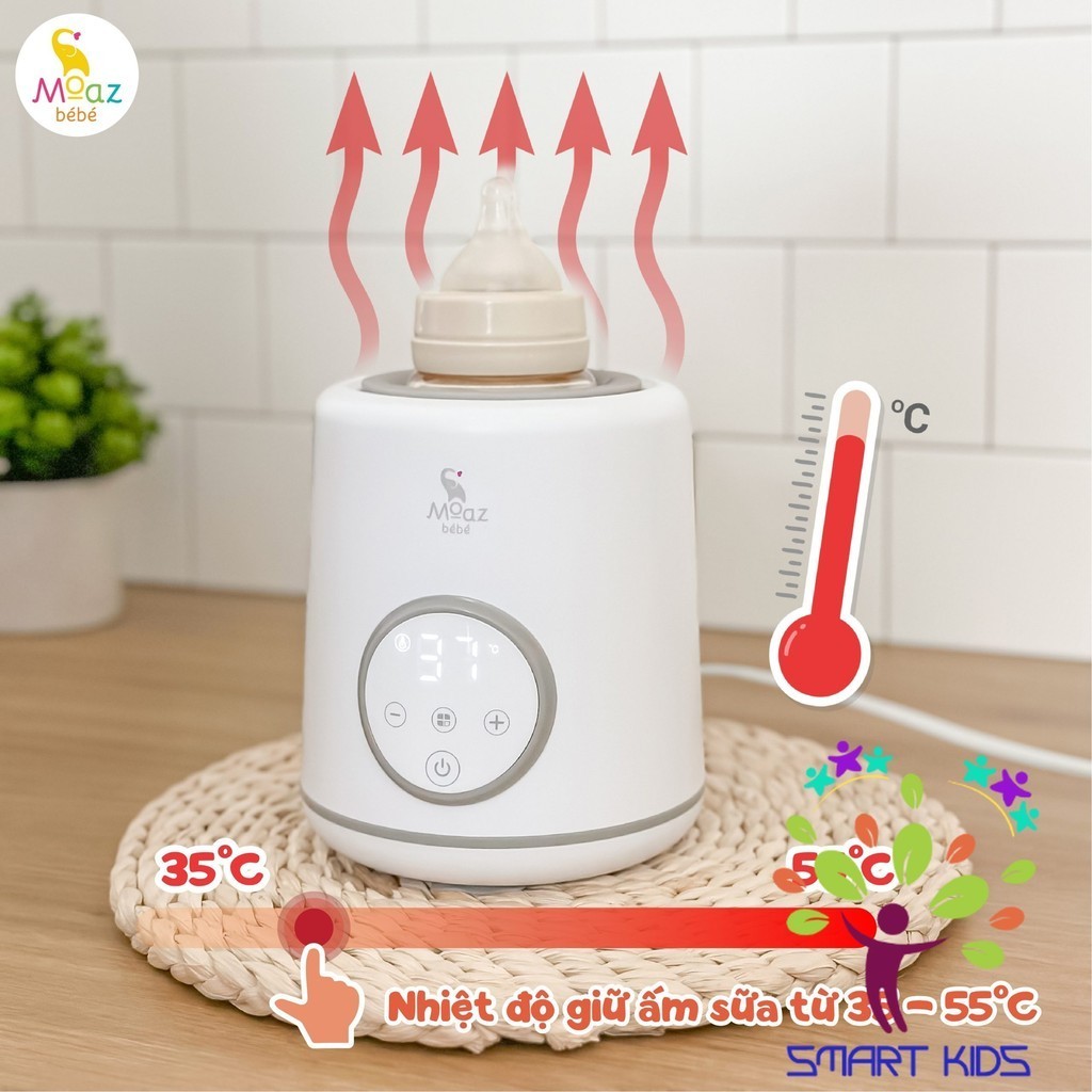 Máy Lắc Bình Sữa Và Giữ ấm Sữa Thông Minh Moaz BéBé MB-079