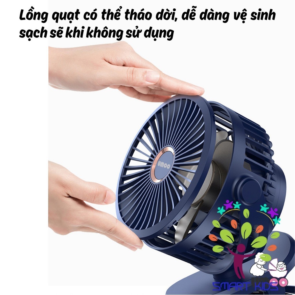 Quạt Kẹp Tích điện Mini Umoo 10.000mAh UM-13170