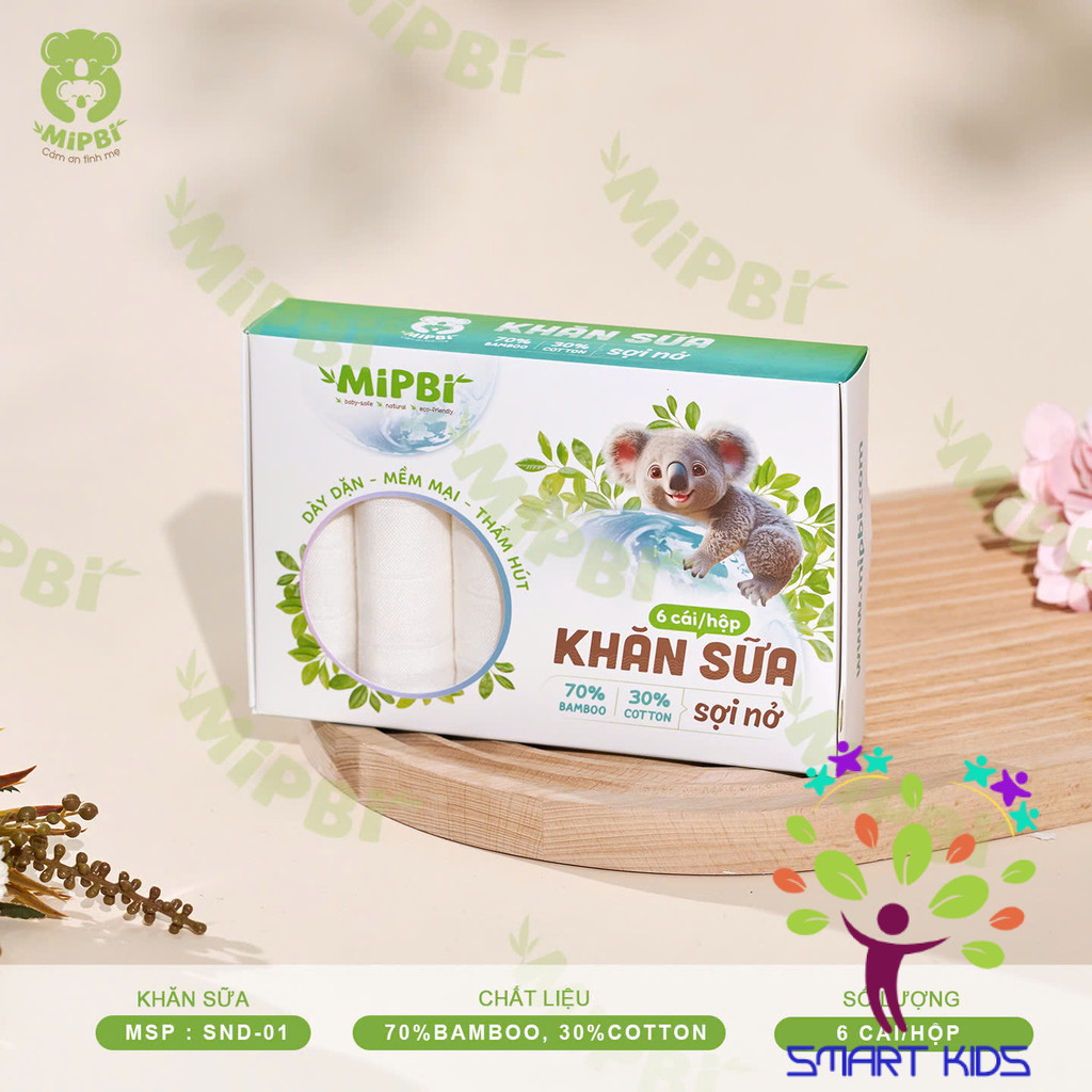 Khăn Sữa Sợi Nở Mipbi