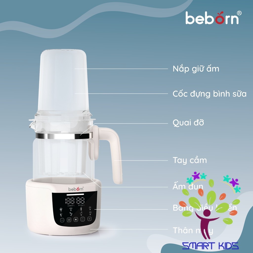 Bình đun Nước Giữ Nhiệt Pha Sữa điện Tử Beborn K02 K02TN