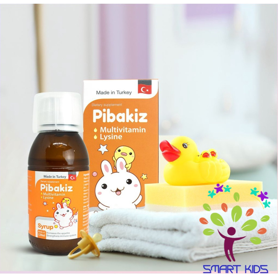 Multivitamin Pibakiz Hỗ Trợ Tăng Đề Kháng Cho Bé, Giúp Bé Ăn Ngon Miệng, Tiêu Hóa Tốt - Chai 120ml