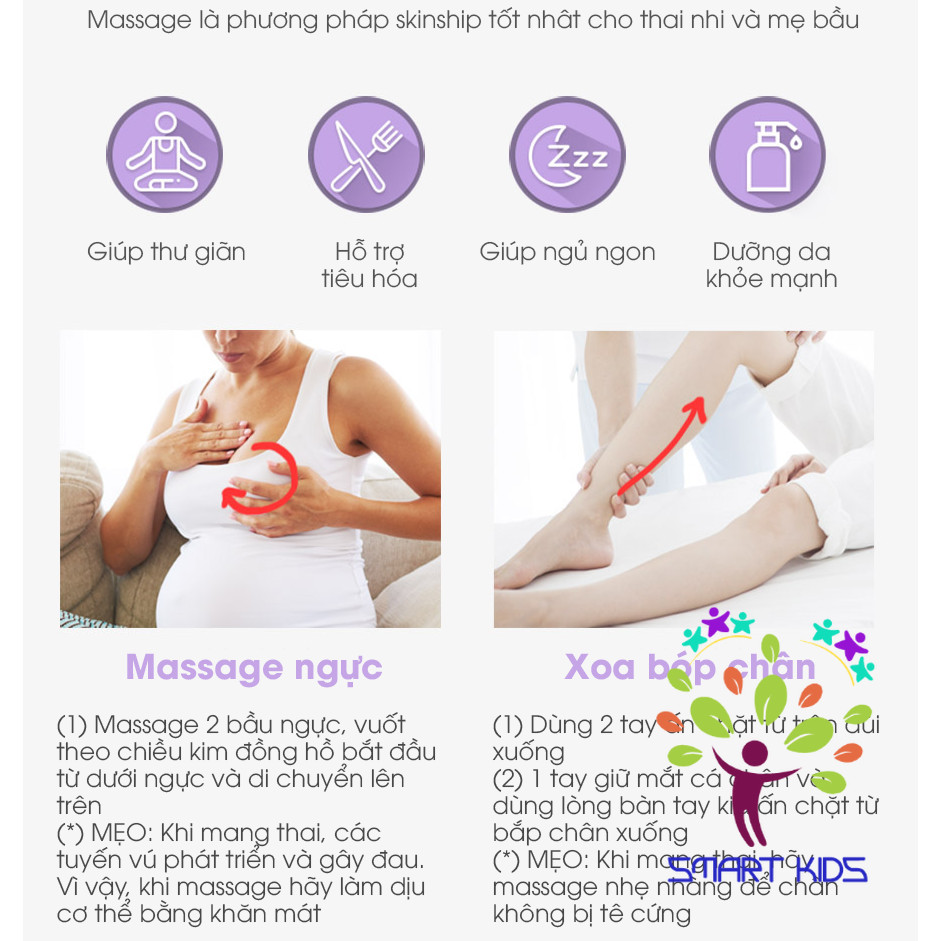 Dầu massage relaxing aroma oil atono2 cho mẹ bầu và em bé 0m+ 150ml