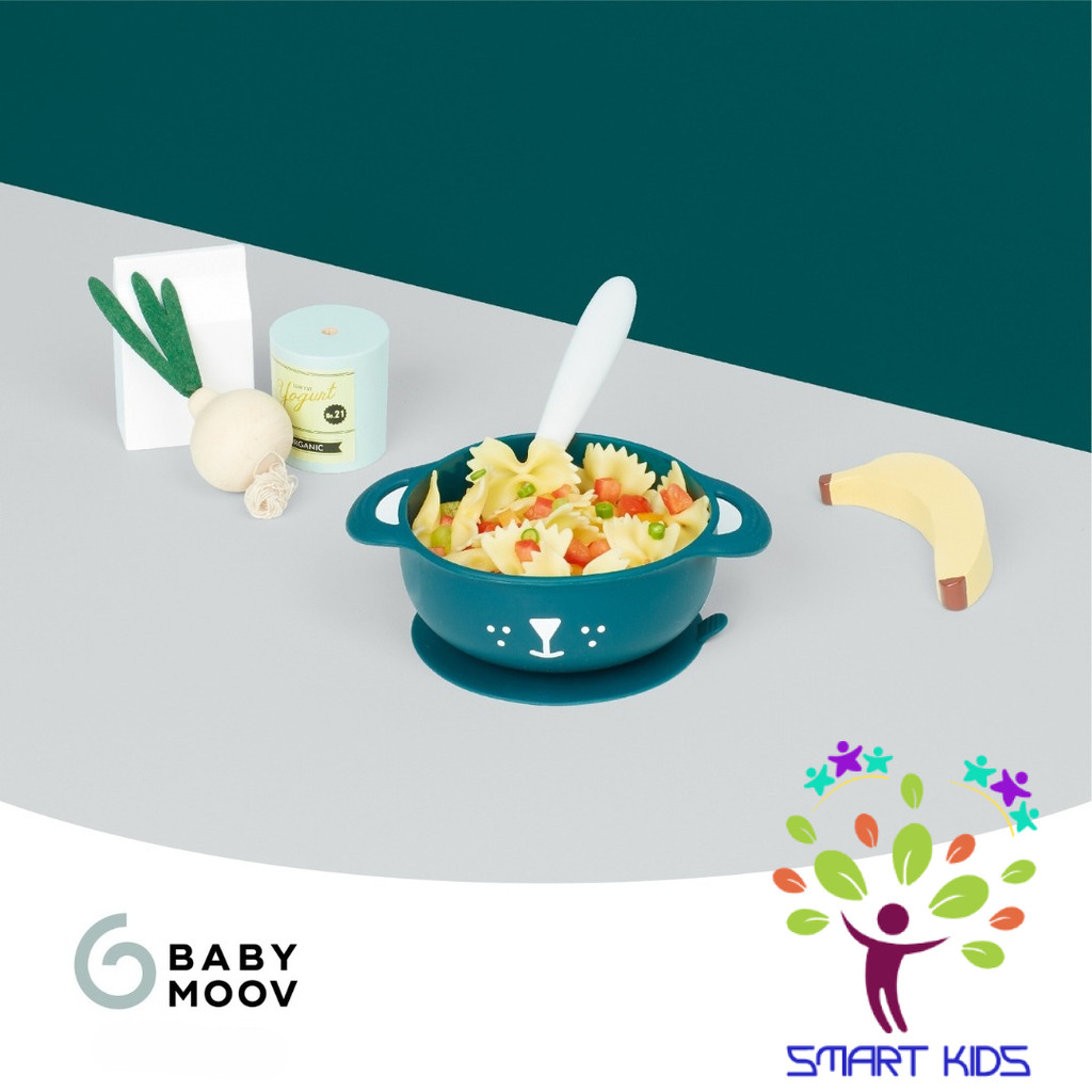 Set Ăn Dặm 2 Món Silicone (Bát & Thìa) Kit Taste ISY Dog/Fox Babymoov
