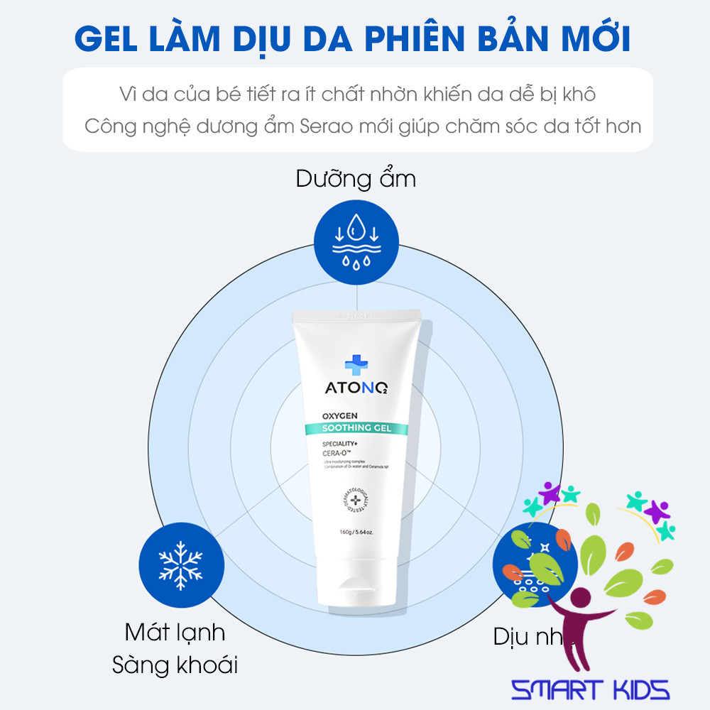 Soothing Gel Làm Dịu Da Hữu Cơ Oxygen ATONO2 Cho Bé Từ 0m+