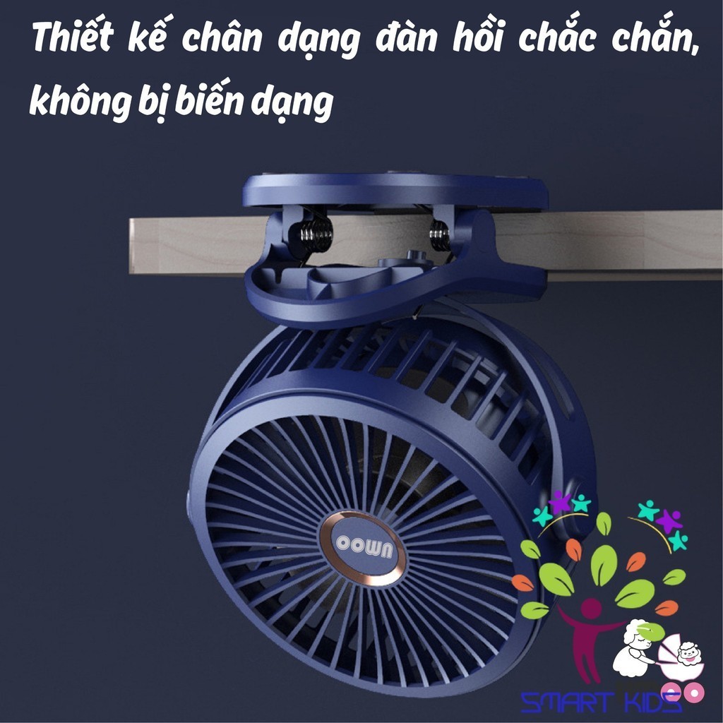Quạt Kẹp Tích điện Mini Umoo 10.000mAh UM-13170