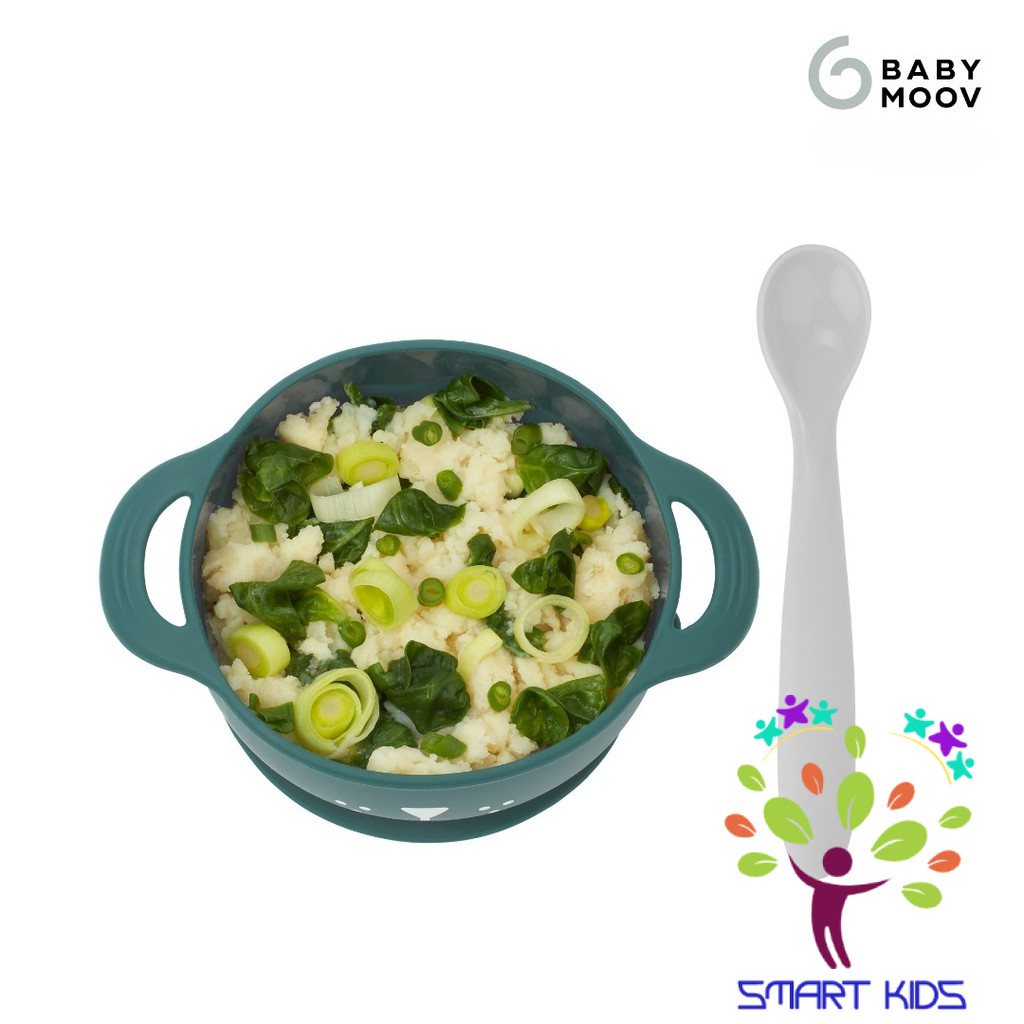 Set Ăn Dặm 2 Món Silicone (Bát & Thìa) Kit Taste ISY Dog/Fox Babymoov