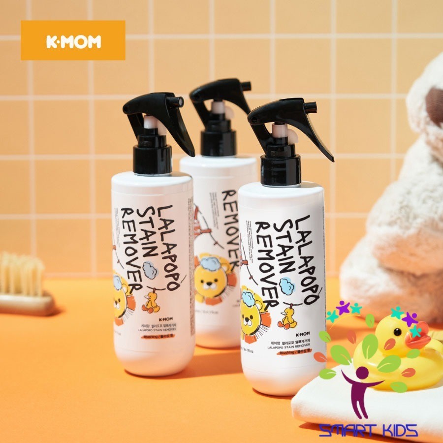 NƯỚC XỊT TẨY VẾT BẨN THUẦN CHAY LALAPOPO K-MOM HƯƠNG QUẢ MÂM XÔI 280ML